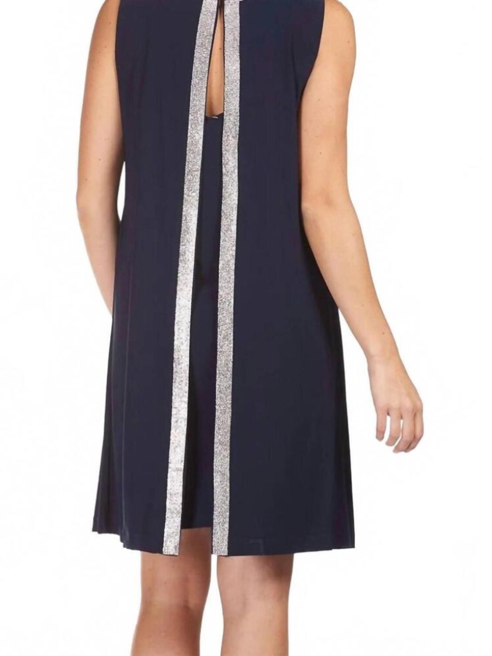 Frank Lyman Navy dress trimmed with crystals size S/P